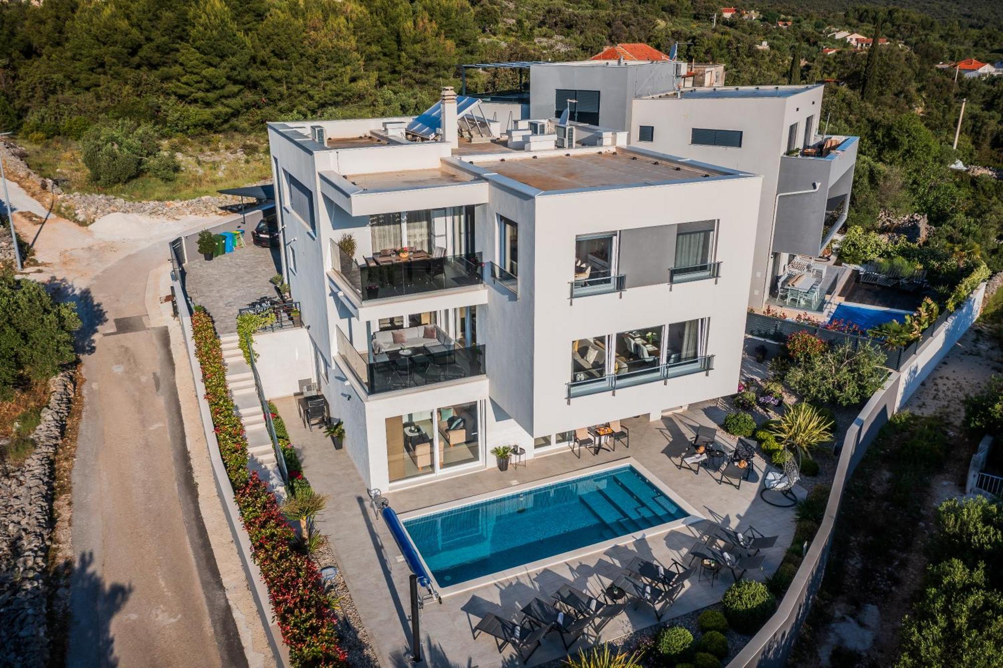 Villa Kapetanova Lanterna Luxury Apartment Barka With Heated Pool Vinišće Buitenkant foto