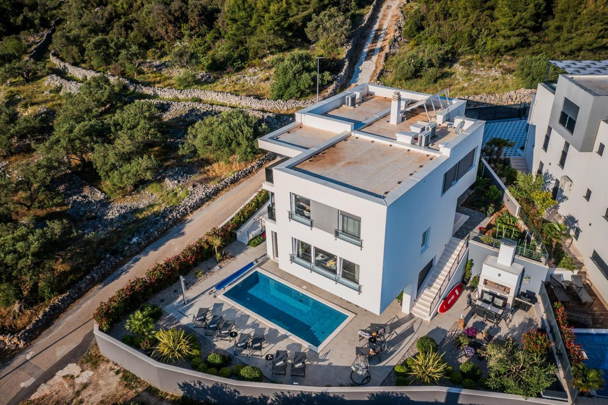 Villa Kapetanova Lanterna Luxury Apartment Barka With Heated Pool Vinišće Buitenkant foto